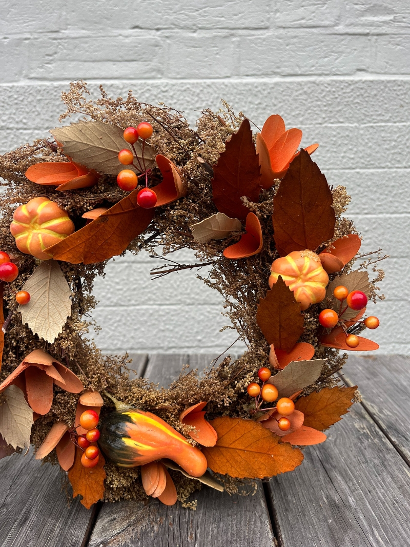 Amber Harvest Autumn Wreath 30cm
