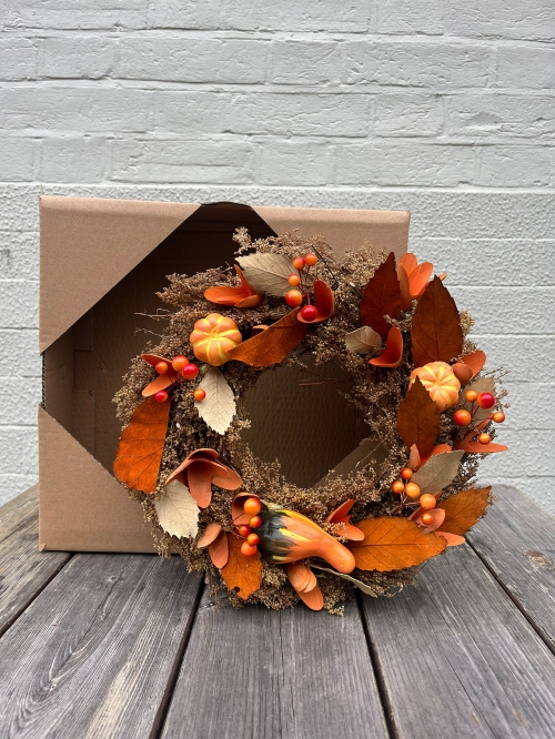 Amber Harvest Autumn Wreath 30cm