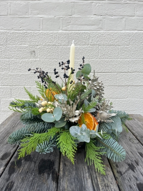 Tall Candle Table Arrangement